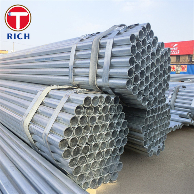 EN 1123-1 S235JR Sıcak Dip Galvanizli Tüp Kanalizasyon boruları için kaynaklı çelik boru