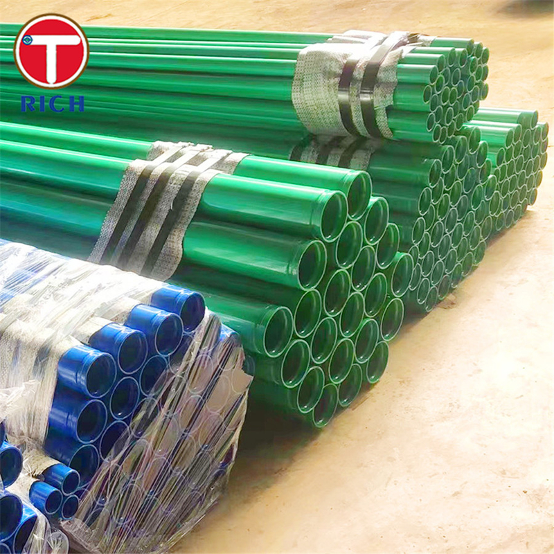 ASTM A978 Plastik kaplı çelik boru önceden kaplı polietilen kaplı kompozit kaburga kaynaklı çelik boru