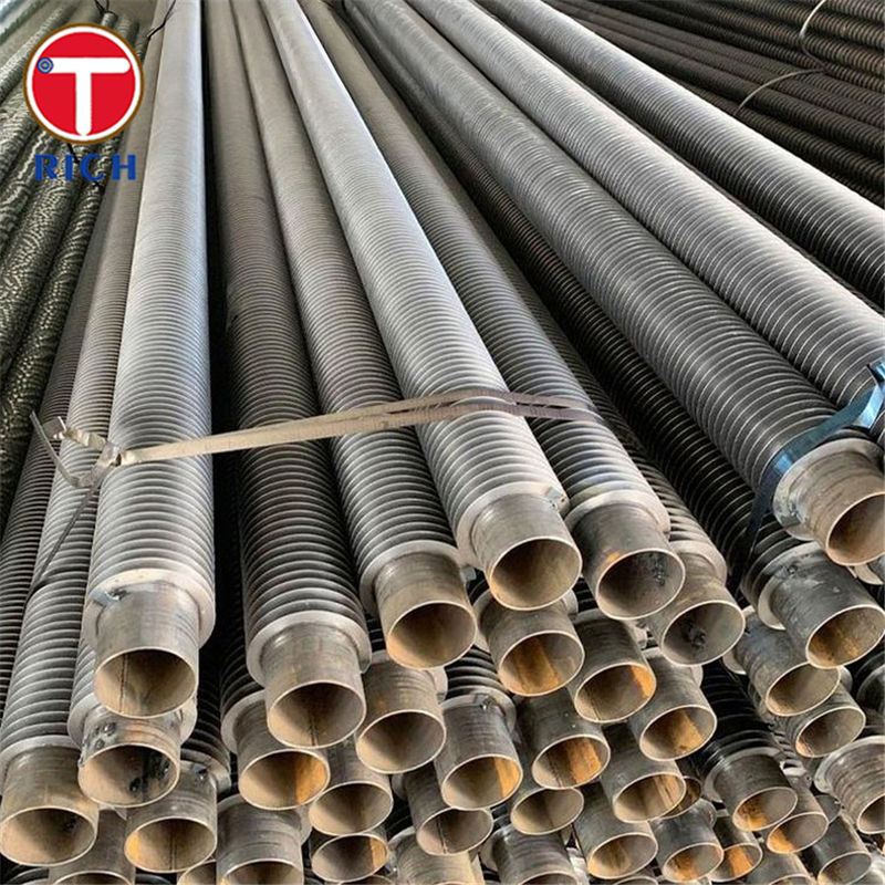 Isıtıcılar için Helisel Sarımlı Kanatlı ve Yüksek Isıl İletkenliğe Sahip, Çakışan L Tipi Kanatlı Boru Karbon LL Tipi Kanatlı Boru