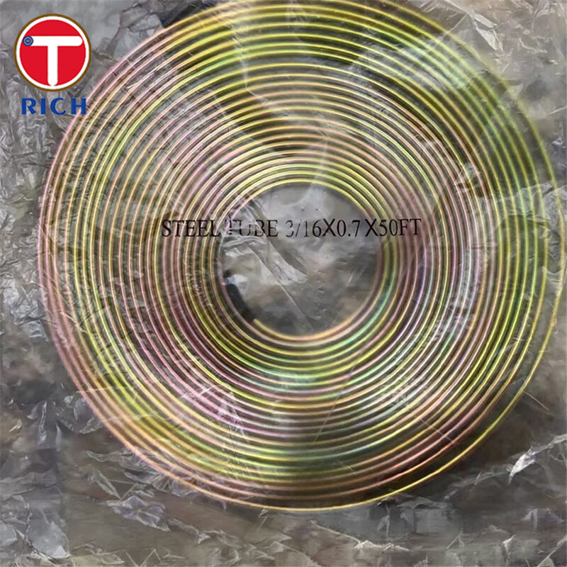 SAE J527 Fren hattı uygulamaları için 4.76-12.7 mm dış çaplı bakır kaplı bantlı boru