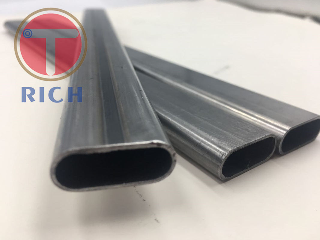Q235 25 * 10 * 1mm Hafif Egzersiz Ekipmanları İçin Kaynaklı Düz ​​Oval Çelik Boru